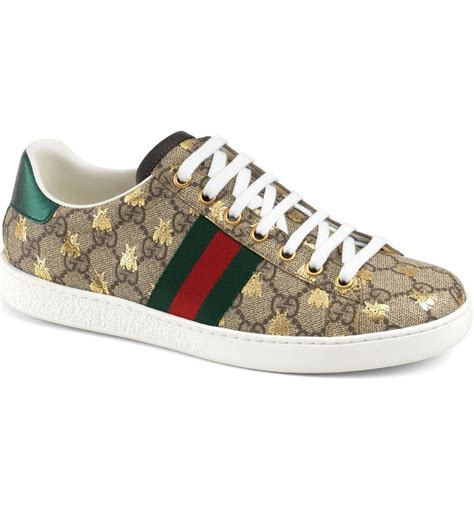 gucci bee sneakers on feet|Gucci bee sneakers women.